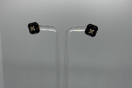 925 Sterling Sliver Four leaf clover Earring