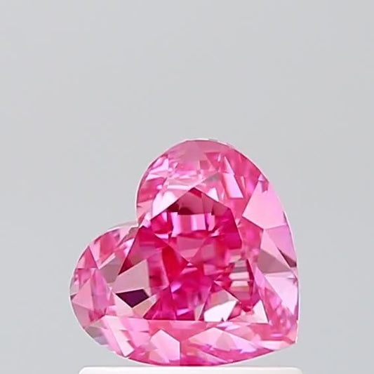 Heart 1.18ct Fancy Vivid Pink VVS2 EX EX Faint