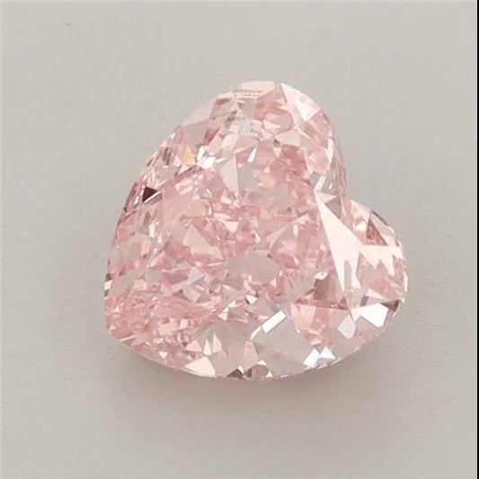 Heart 1.22ct Fancy Vivid Pink VVS2 EX EX Faint