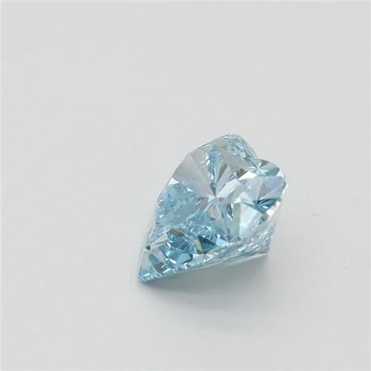 Heart 1.02ct Fancy Vivid Blue VVS2 EX EX None